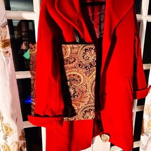 Chico's Velvety Paisley Print Tote Bag